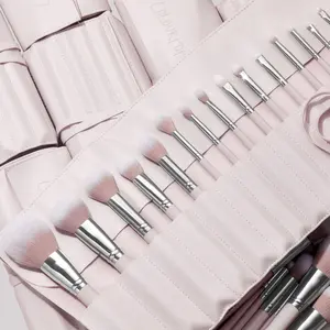 ColourPop® Stone Cold Brush Roll - Face & Eye Brush 15-piece in Faux Leather Case